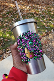 'Drink Essential' 19oz Rhinestone Bling Tea Coffee  Afro Stainless Tumbler #6