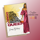 'Birthday Essential' Virgo Queen Birthday Greeting Card