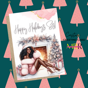 'Holiday Essential' Happy Holidays Sis Christmas Greeting Card