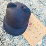 'Accessory Essential' Wool Cat Ear Bucket Hat (OS)