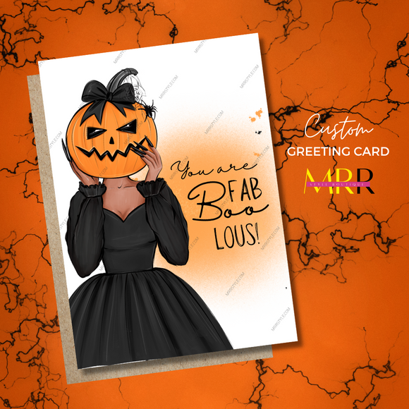 'Fall Essential' Fab Boo Lous Thank You Halloween Greeting Card