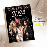 'Holiday Essential' Cheers to 2024 Greeting Card