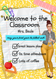 'Thank You Essential' Welcome To The Classroom Greeting Card