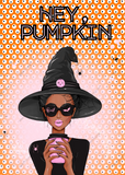 'Fall Essential' Hey Pumpkin Halloween Greeting Card