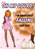 'Fall Essential' Falling For You Halloween Greeting Card