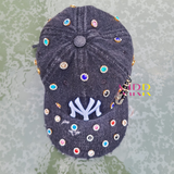 'Accessory Essential' Denim Jewel NY Baseball Cap Hat (OS) PREORDER