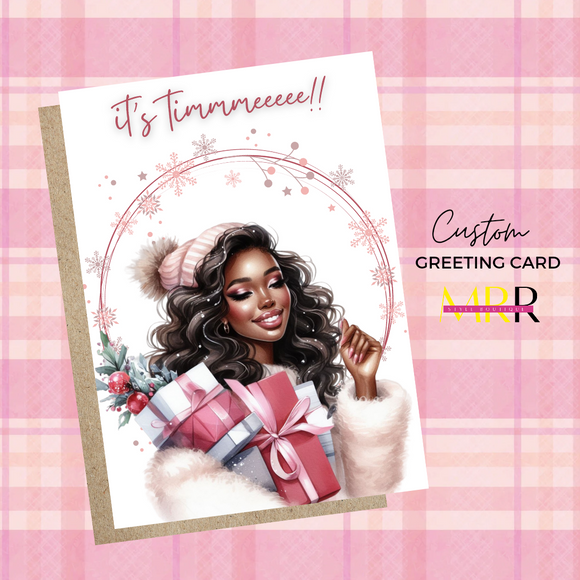 'Holiday Essential' It's Time Christmas Greeting Card