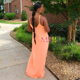 'Weekend Essential' Oversize Maxi Dress NEON CORAL (S-XL)