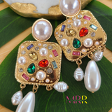 'Accessory Essential' Amor Pearl Rhinestone Dangler Earrings
