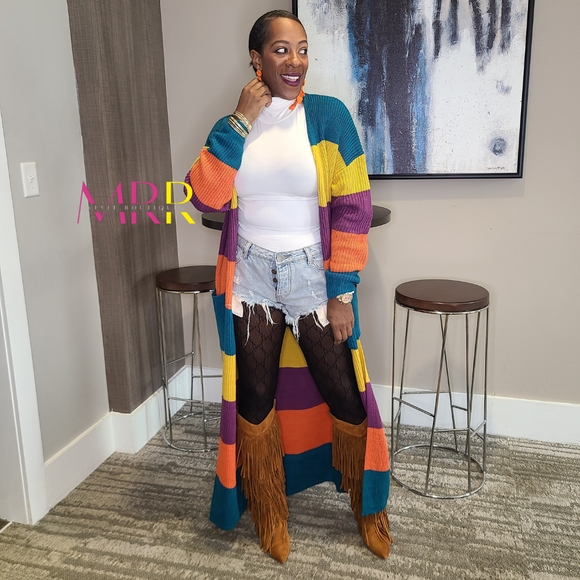 'Chic Essential' Colorblock Sweater Cardigan (S-L)