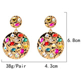 'Kryzda' Multicolored Jewel Dangler Earrings