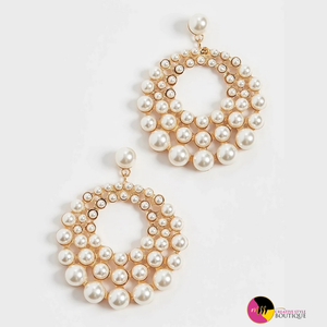 'Fawnne' Pearl Gradient Dangler Earrings