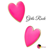 'Accessory Essential' Girls Rock Heart Stud Earrings