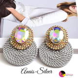 'Anais' Jeweled Oversized Rope Stud Earrings