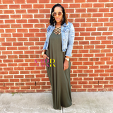 'Weekend Essential' Oversize Maxi Dress (S-XL) OLIVE