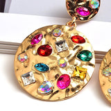 'Kryzda' Multicolored Jewel Dangler Earrings