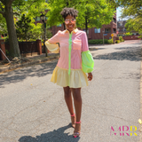 'Chic Essential' Seersucker Colorblock Shirt Dress (S-XL)