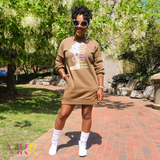 'Comfy Essential' You Are Beautiful Sweatshirt Dress (S-XL) OLIVE