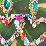 'Accessory Essential' Alika Multicolor Rhinestone Heart Earrings