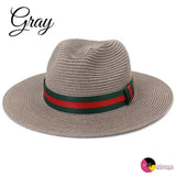 'GG Dora' Straw Fedora Hat