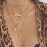 'Queen' Multilayer Pendant Necklace (OS)