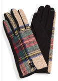 'Plaided Touch' Fashion Gloves (OS)