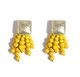 'Zephyr' Beaded Pearl Dangle Earrings (OS)