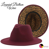 'Limited Leopard' Patterned Bottom Fedora